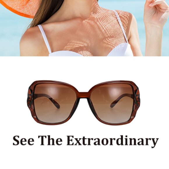 Classic Women's Polarized Sunglasses - Multiple Colors Available, 2x2.3 In - Picture 16 of 16